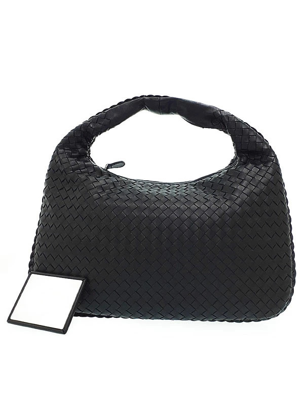 Bottega Veneta Intrecciato Veneta Hobo Bag Woven Nappa Leather Black